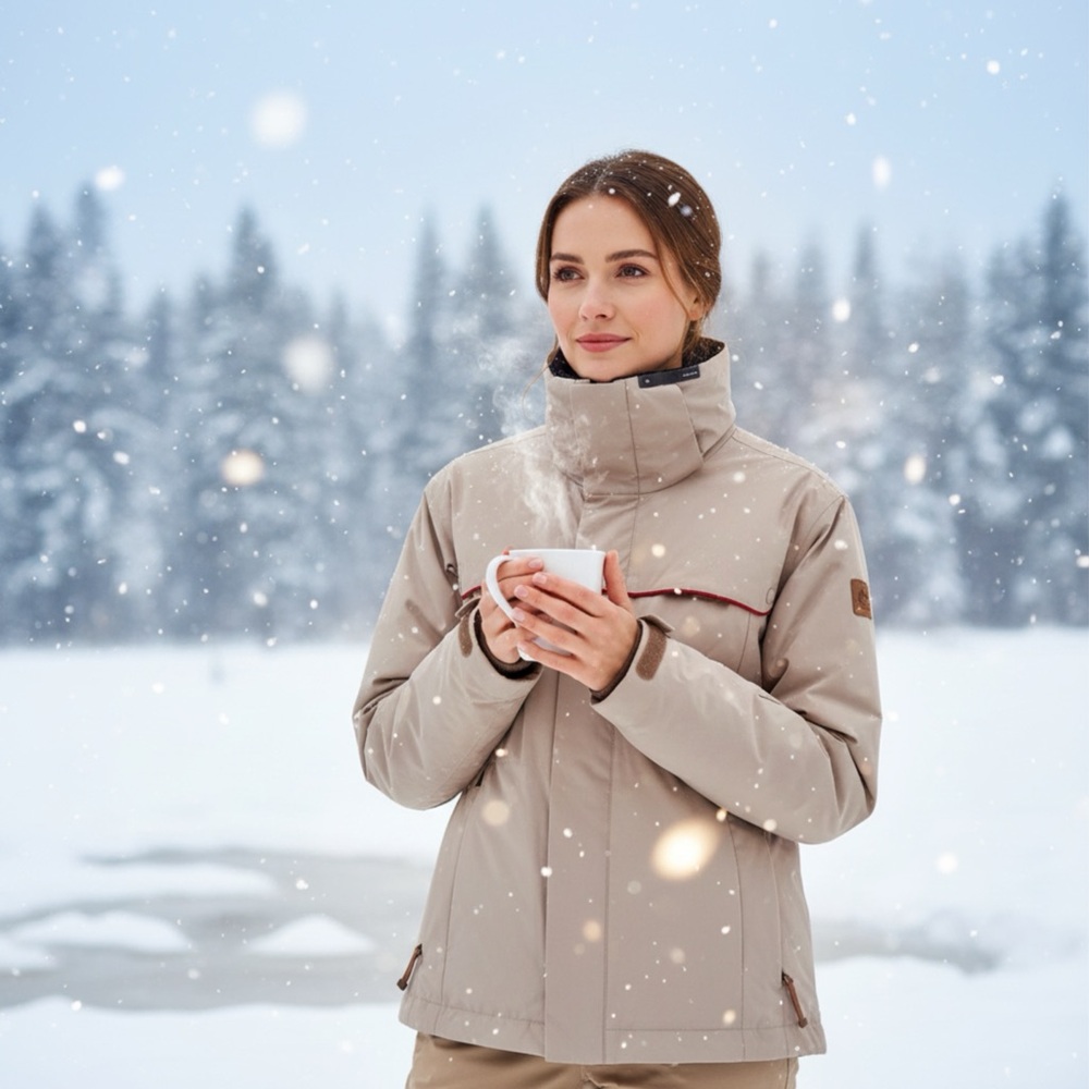 Bonfire Small Snowboarding Jacket Series Model 10 Women's light tan Waterproof